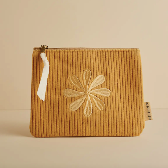 Daisy Corduroy Pouch