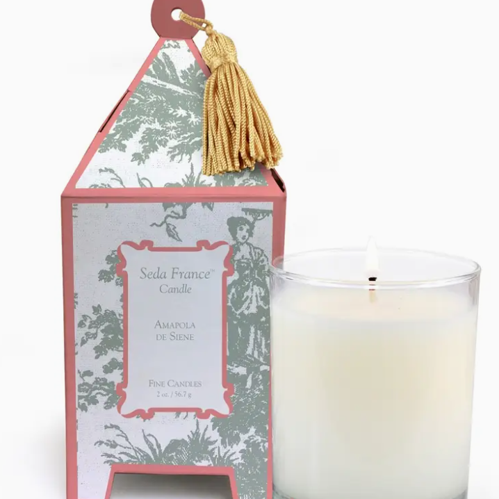 Amapola De Seine Classic Toile Pagoda Box Candle