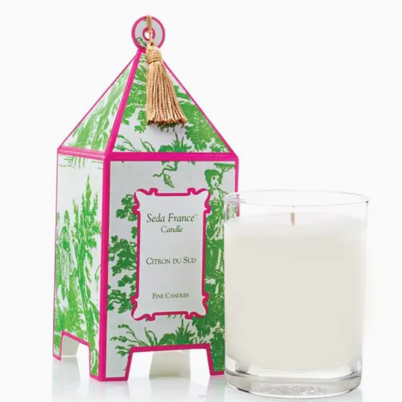 Citron Du Sud Classic Toile Pagoda Box Candle