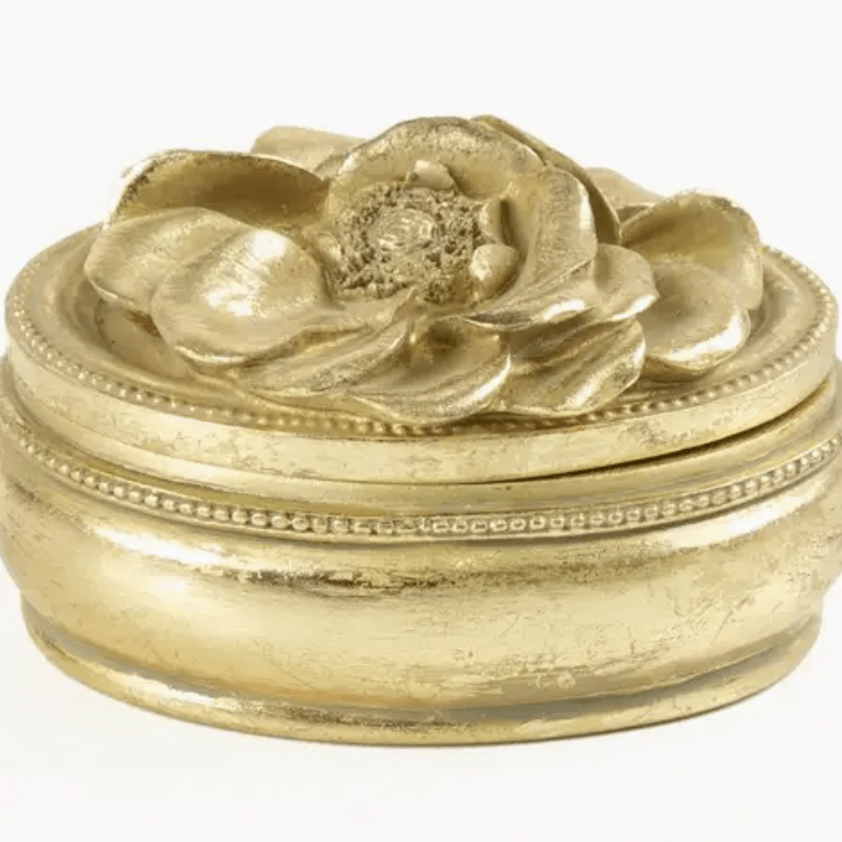 French Blossom Et Blanc Gold Candle